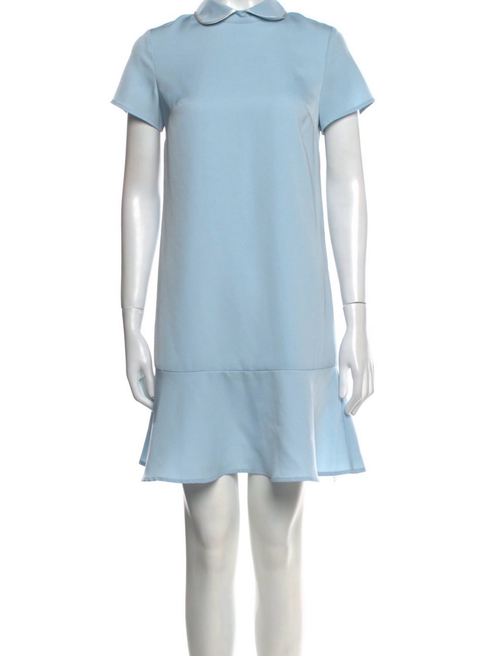 Red Valentino Baby Blue Peter Pan Tipped Collar Shift Dress